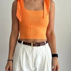 NWOT Orange House of Harlow 1960 Tank